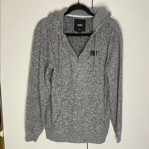 Vans Gray Zip Up Sweater Casual Comfort